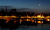 The Moon, the Pleiades and the Bénodet Lighthouse