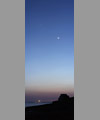 The Moon, Venus, Eckmühl lighthouse and... the Pleiades