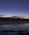 Venus, Saturn and a plane