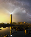 The Milky Way above the Eckmühl lighthouse