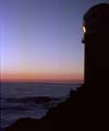 A lighthouse over the sea