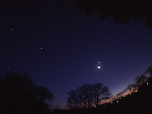 5 planets in a Spring sky