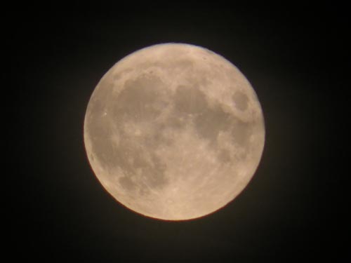 The Blue Moon in close up