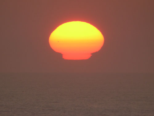 Coucher de Soleil sur la mer