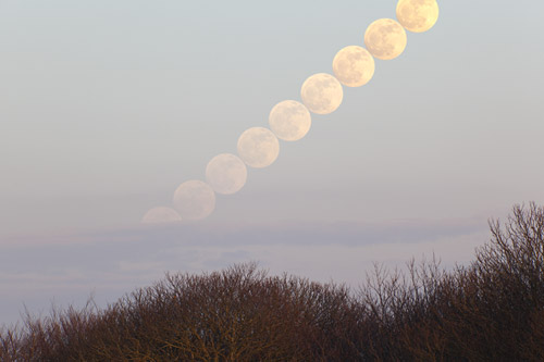 Snow Moon rising