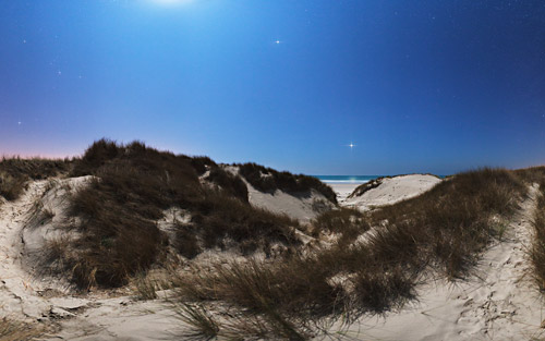 Wide panorama of the Trguennec dunes