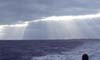 Rayons crpusculaires sur la mer