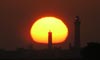 Western Sunset over Eckmühl lighthouse