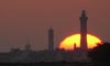 Western Sunset over Eckmühl lighthouse