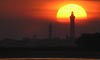 Western Sunset over Eckmühl lighthouse