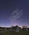 Virgo above Carnac menhirs