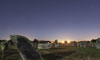 Lyra and Cygnus are rising over Carnac menhirs