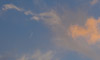 Croissant et nuage orangé