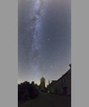 The village of Locronan under the Milky Way