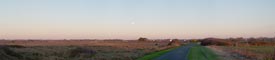 The Full Moon above a flat horizon