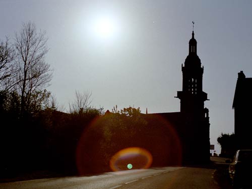 Sainte Marie du Menez-Hom under the Moon