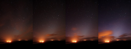 Zodiacal light rise